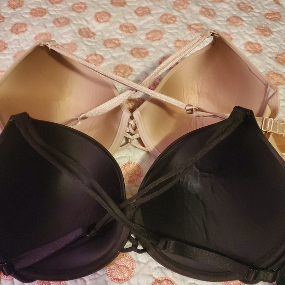 2 Wacoal convertible Bras 1 black 1 nude 34DD - Picture 2 of 5